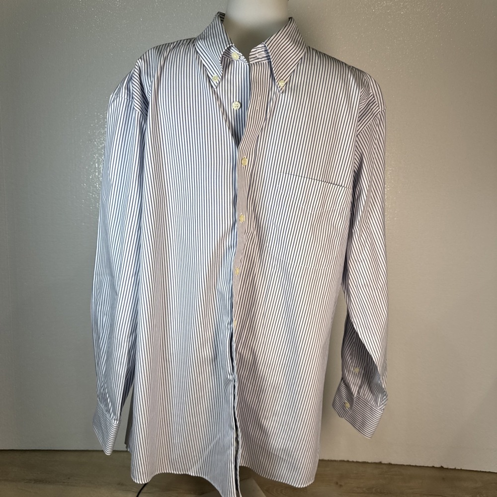 Executive Collection by Tom James Men's Hand Tailored Blue Pinstripes NWOT